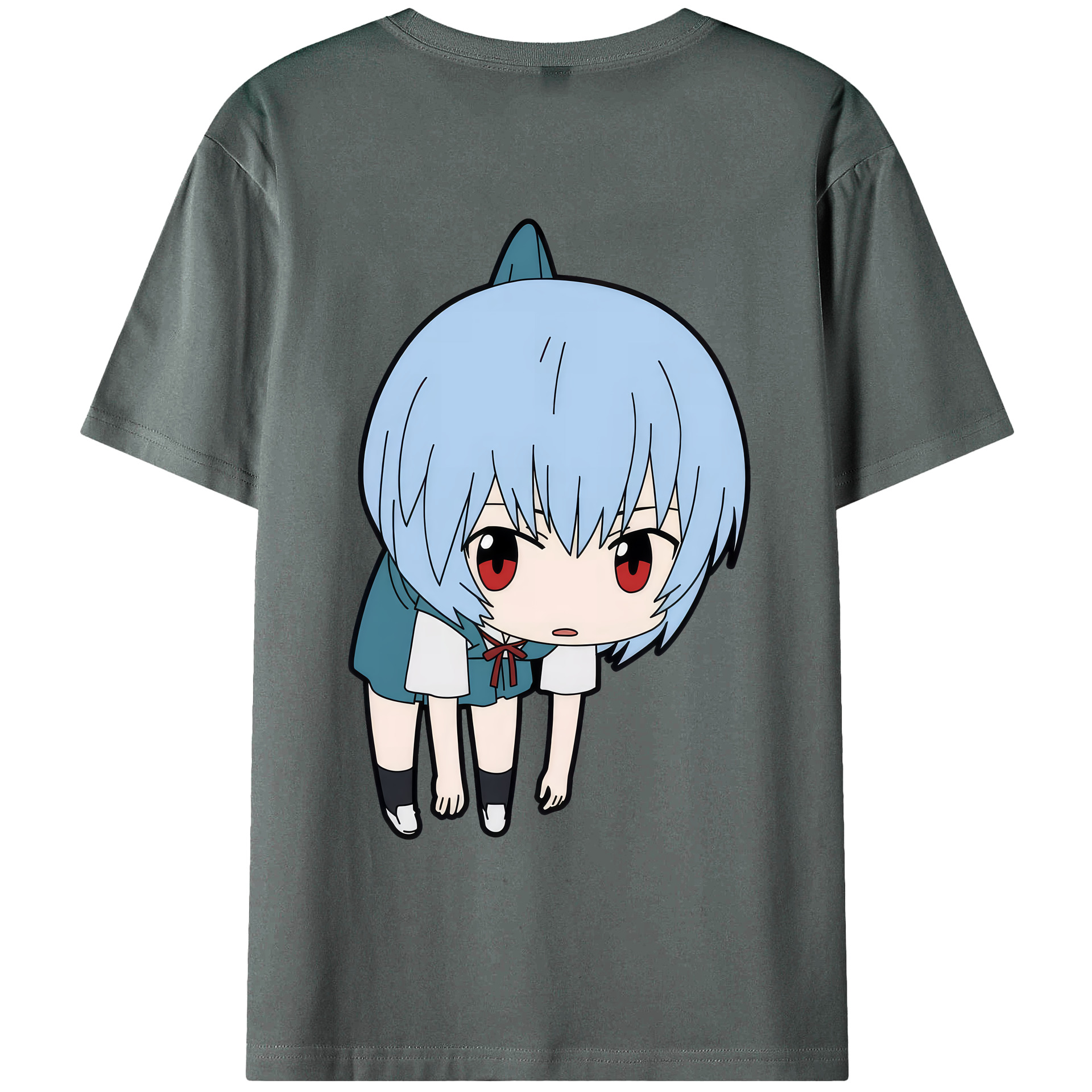 （画像用） EVA 新世紀エヴァンゲリオン 綿100％ メンズ半袖Tシャツ（バックプリント） 通気性